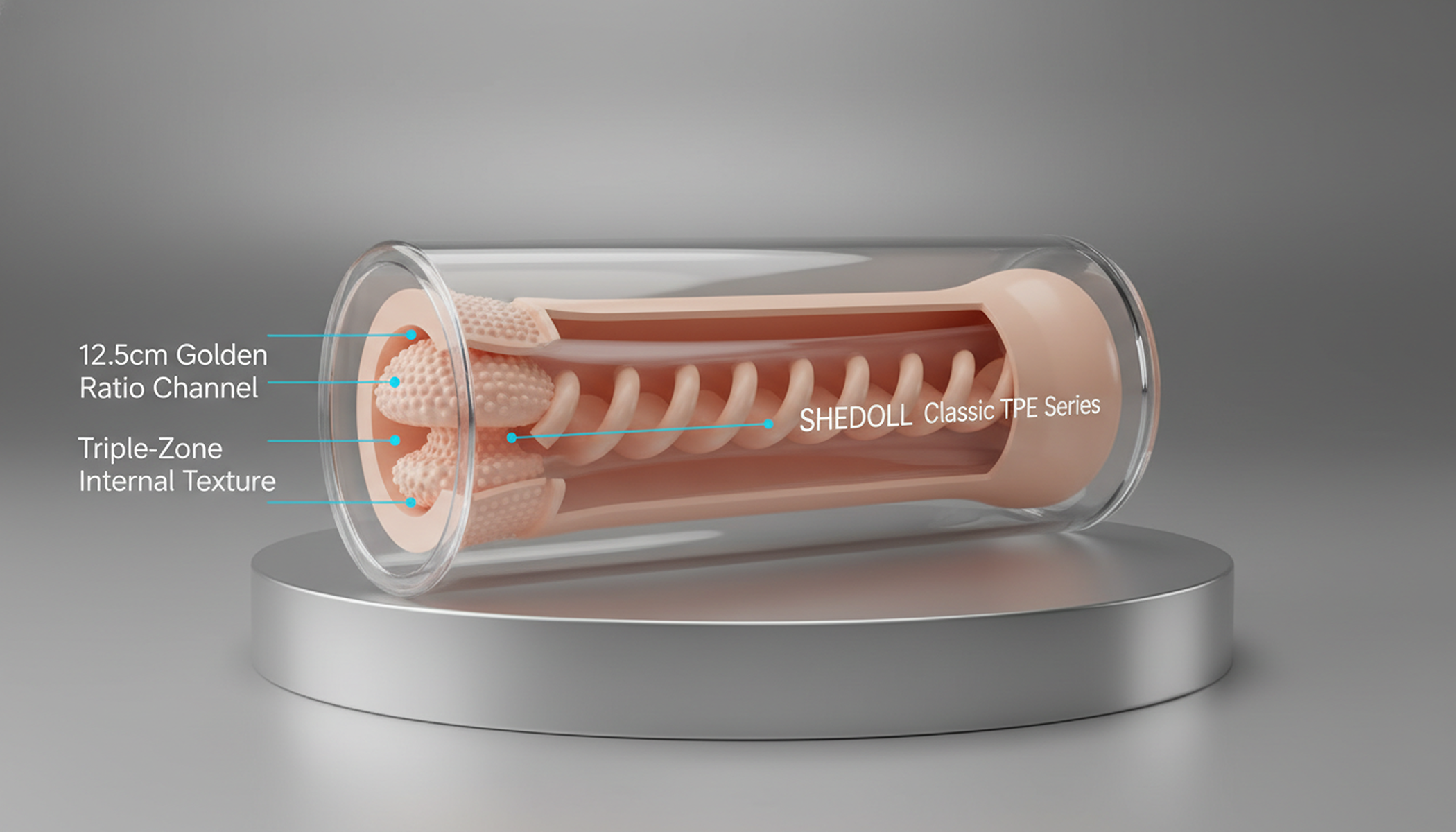 ShedollハンドヘルドTPE玩具内部構造図